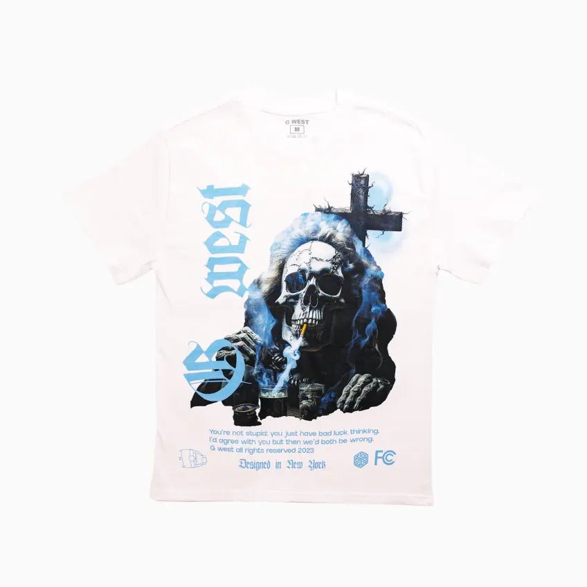 Men's Smoke Skull Life Style T-Shirt G West - Tops and Bottoms USA
