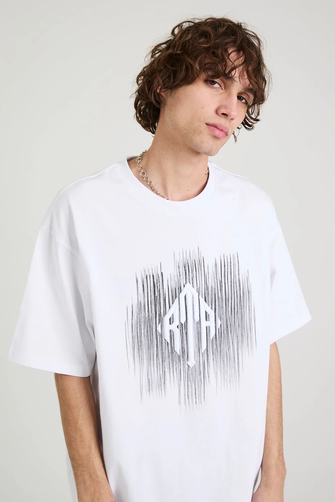 Men's Colin Etched Monogram Crew T-Shirt RTA - Tops and Bottoms USA