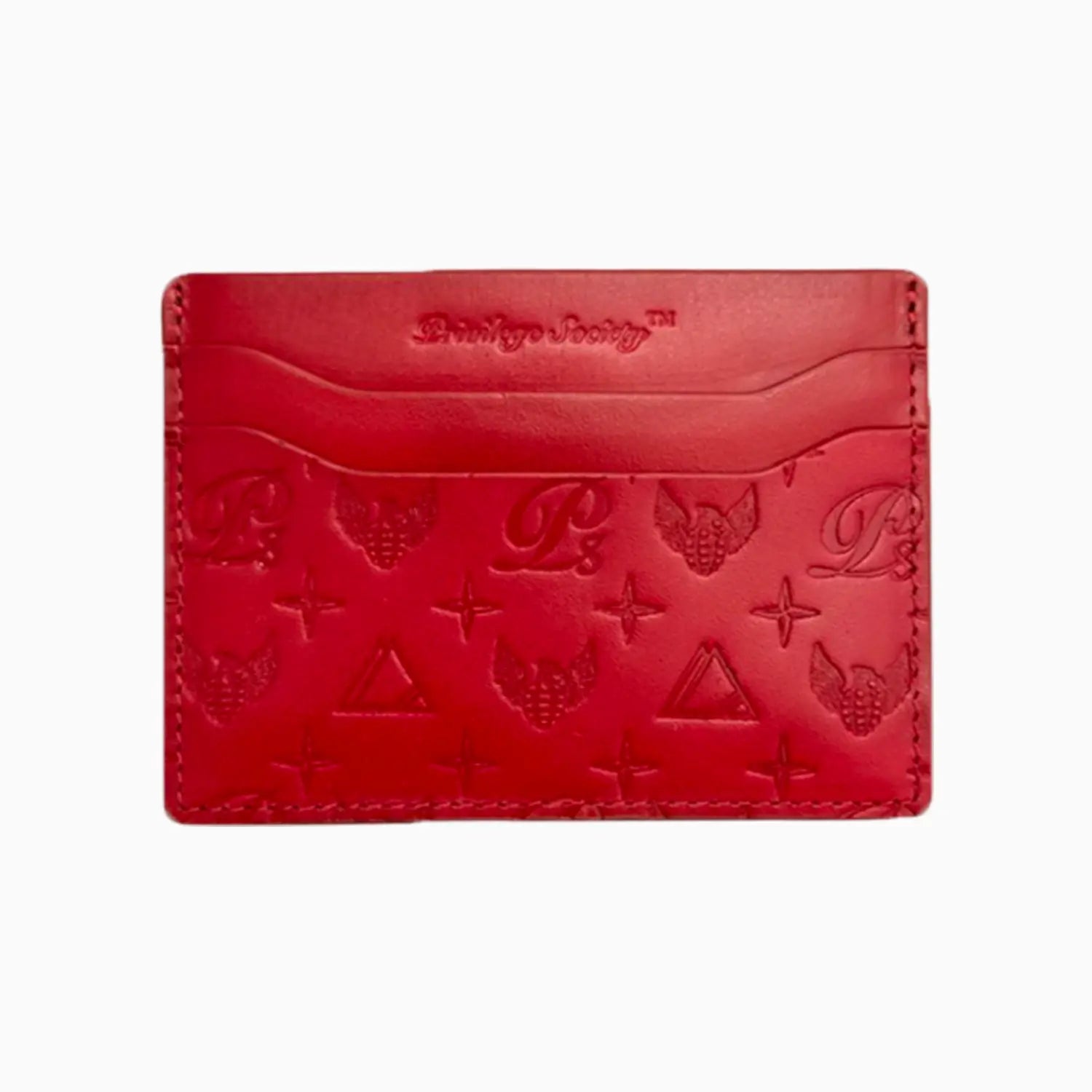 Men's Monogram Leather CC Wallet Privilege Society - Tops and Bottoms USA