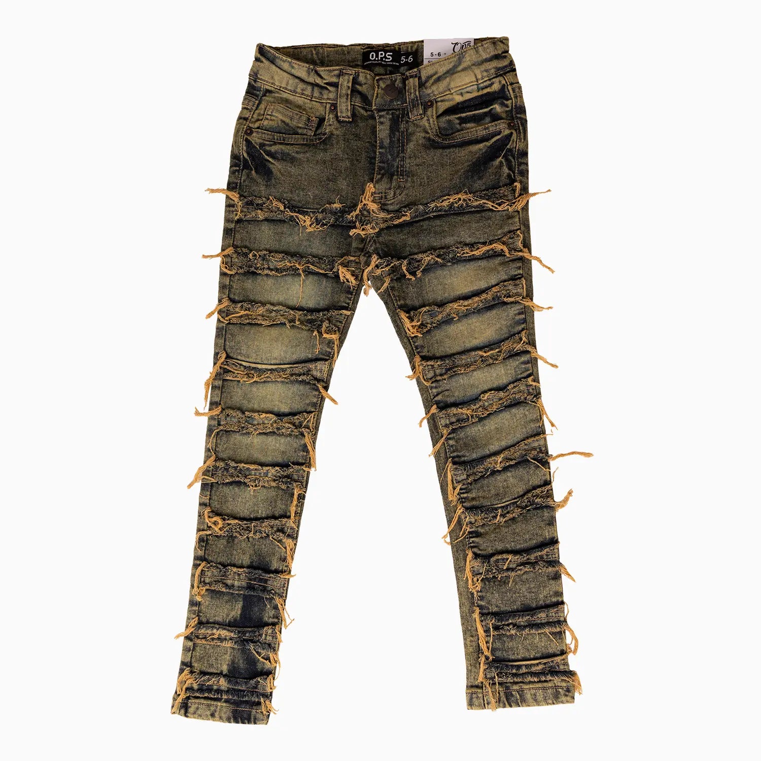 Kid's Distressed Ripped Denim Jeans Pant Ops Denim - Tops and Bottoms USA